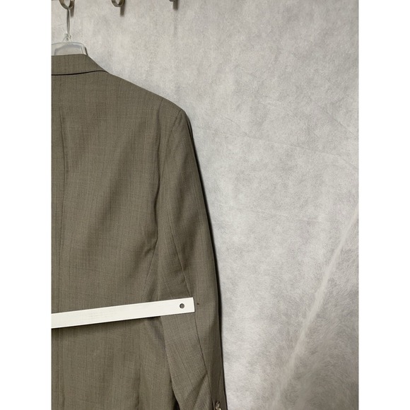 Oscar De Le Renta Suit Men 44L Double Breasted Plaid Flannel Wool 38X33 P Luxury - Picture 6 of 15